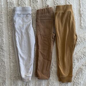 Carter's Kids' Sweatpants Set - Light Gray, Chocolate, Mustard